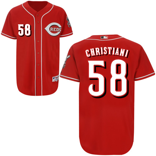 Nick Christiani #58 Youth Baseball Jersey-Cincinnati Reds Authentic Red MLB Jersey